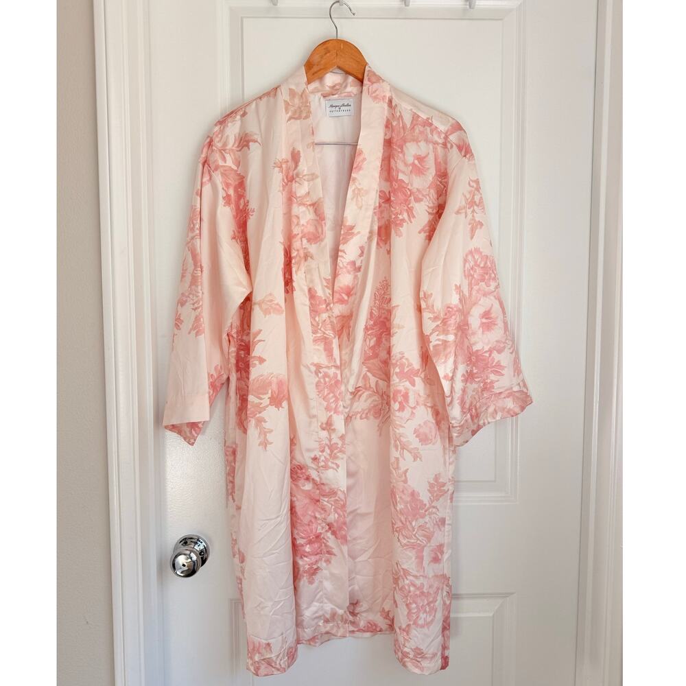 Pottery Barn Monique Lhuillier Bouquet Floral Kimono Robe Pink Bathrobe XS/S